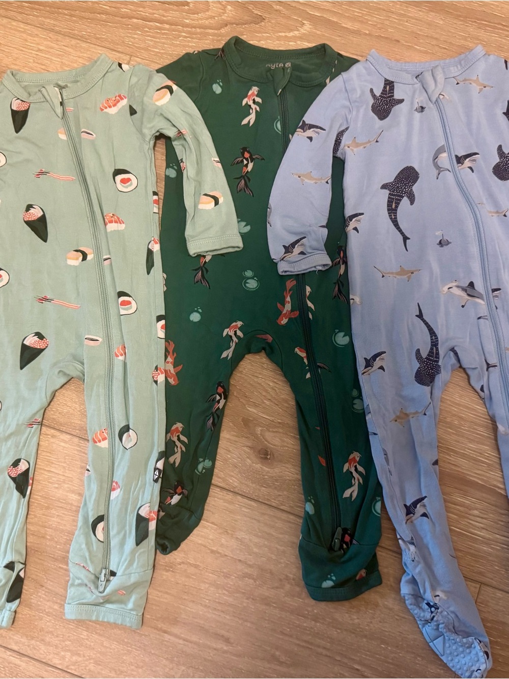 Bundle of 3 Kyte BABY Sleepers size 6-12 months
